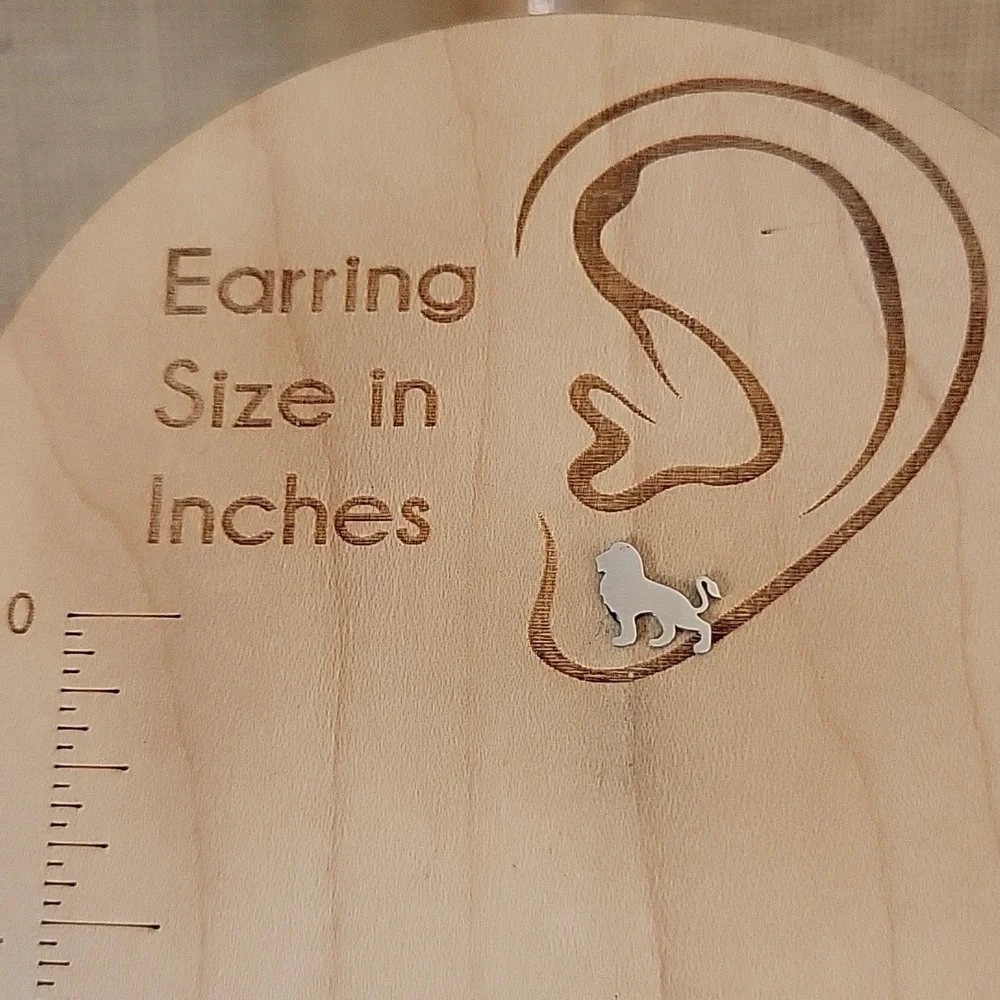 LION STUD EARRINGS